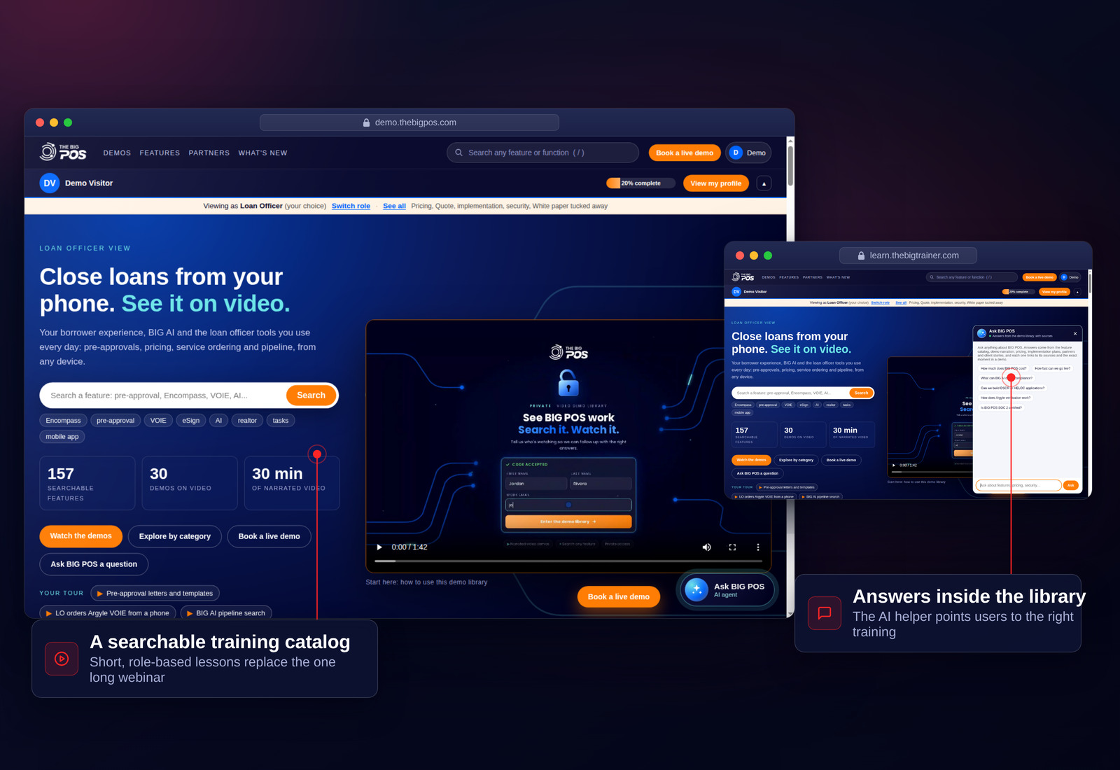 The BIG Trainer searchable training catalog and AI training helper